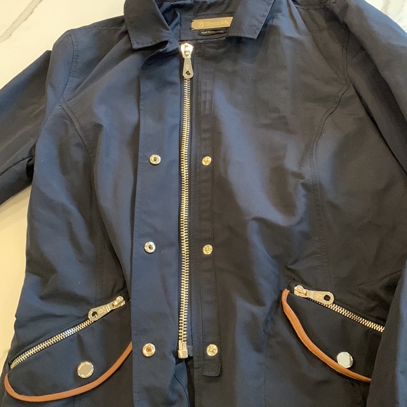 Mássimo dutti navy jacket with leather trim - Picture 5 of 5
